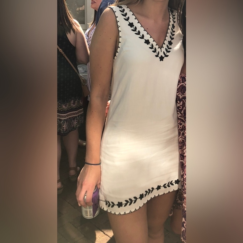 Urban Outfitters white dress with black detailing